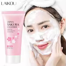 Vanari Laikou Sakura – Limpiador Facial Blanqueador | Espuma Hidratante, Control de Acné y Poros