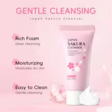 Vanari Laikou Sakura – Limpiador Facial Blanqueador | Espuma Hidratante, Control de Acné y Poros