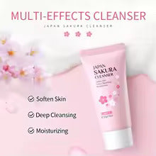 Vanari Laikou Sakura – Limpiador Facial Blanqueador | Espuma Hidratante, Control de Acné y Poros