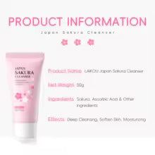 Vanari Laikou Sakura – Limpiador Facial Blanqueador | Espuma Hidratante, Control de Acné y Poros